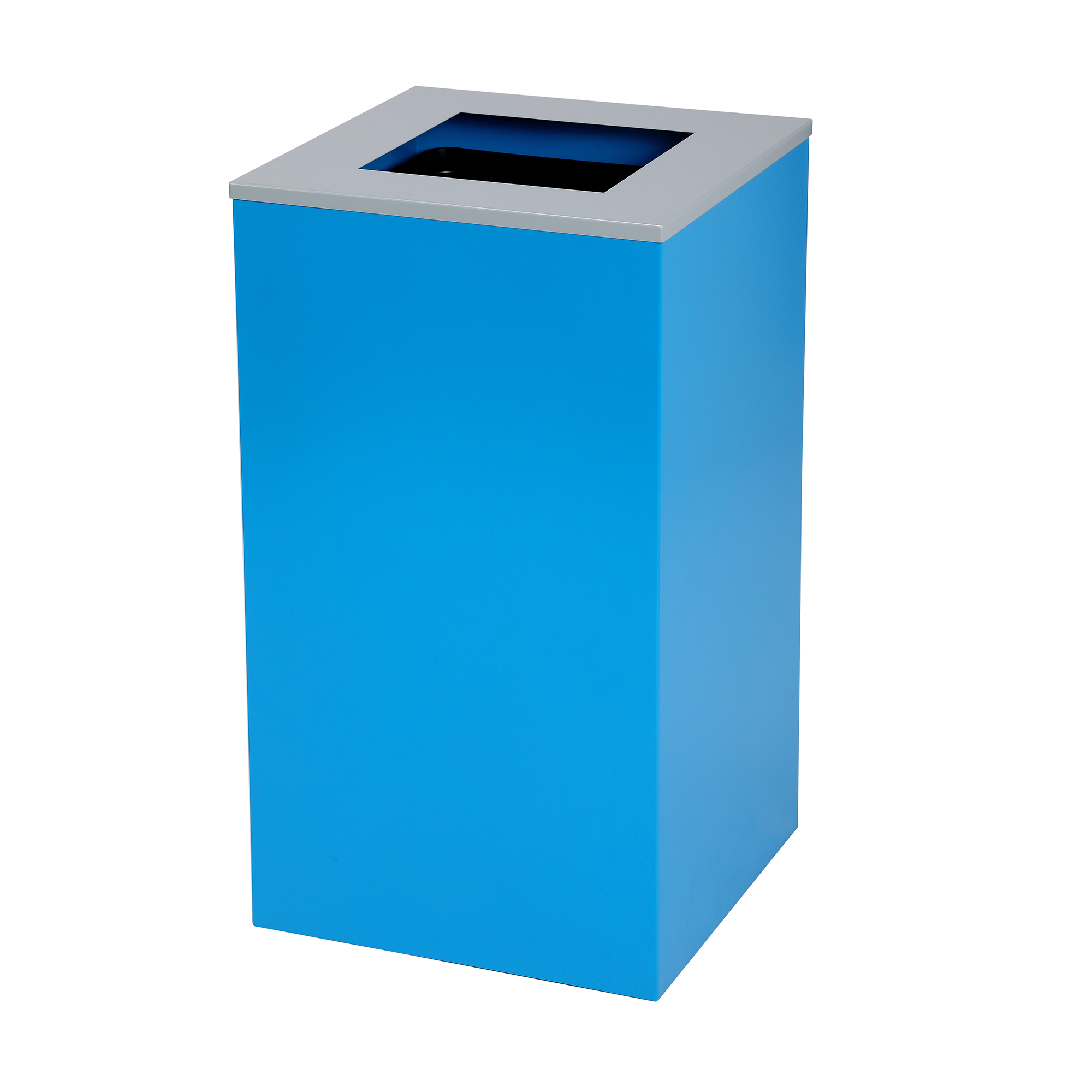 Alpine, 29-Gallon Square Metal Trash Can, Blue Bin, Capacity 29 Gal, Model# ALP4450-KIT-BLU-S